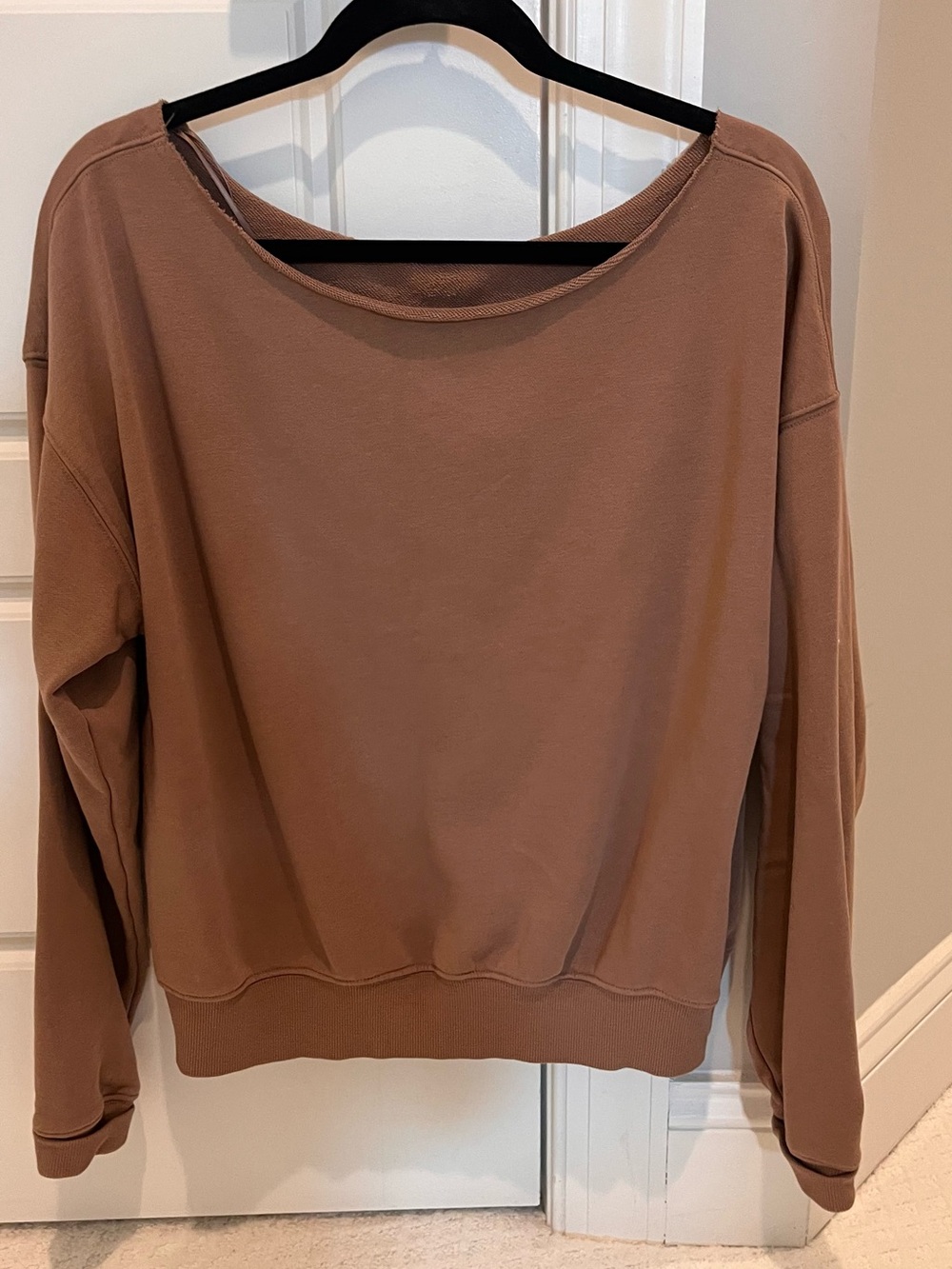 Fabletics Women's Boatneck Sweatshirt in Taupe
